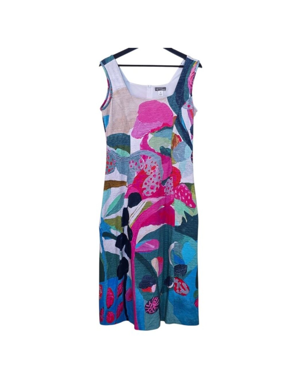 Simply Art Dolcezza Abstract Floral Dress S Multicolor Midi Cotton Stretch Boho